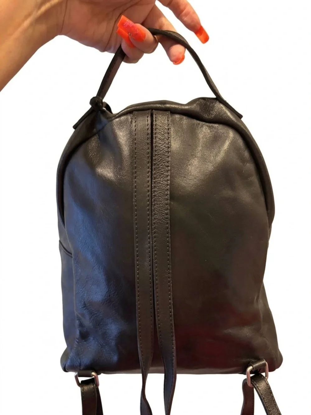American Eagle Outfitters Black Leather Mini Backpack